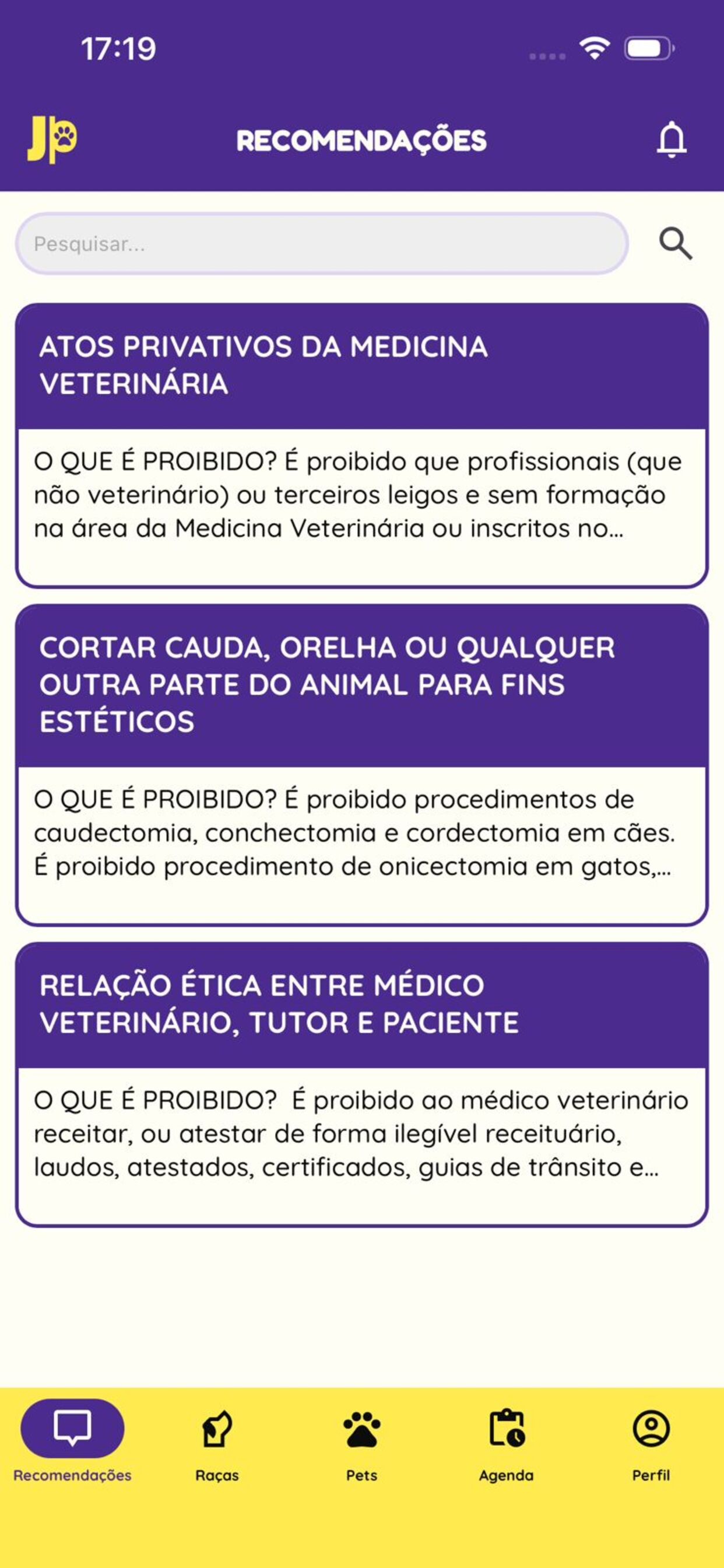 Recomendações
